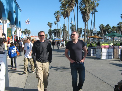 Jan en Michiel in Venice Beach 